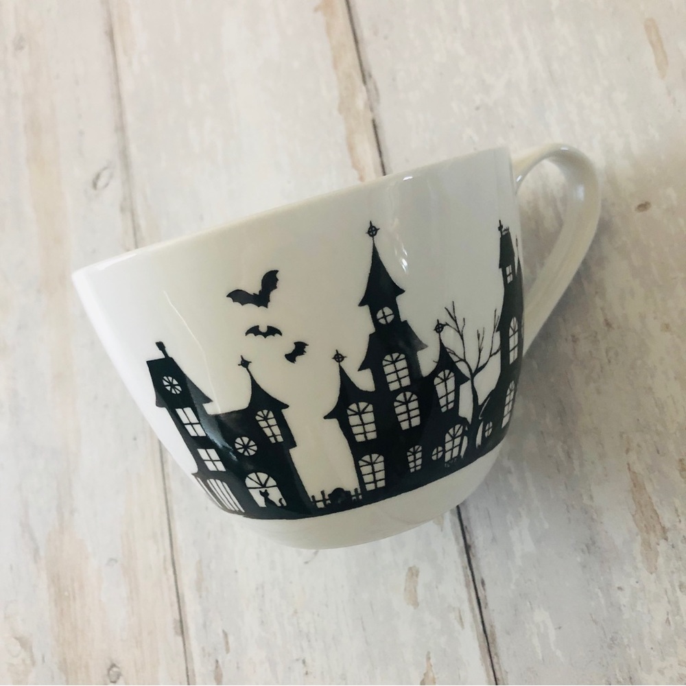 Gothic Halloween Haunted House Trick or Treat Ceramic Mug